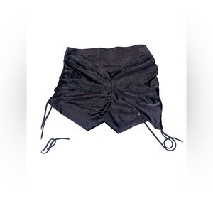 Fashion Nova Black High Waist Ruched Shorts